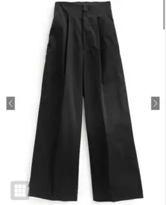 ダブルタックハイウエストワイドパンツ