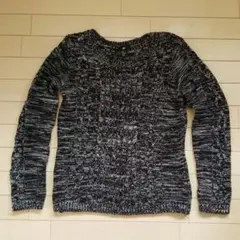 値下げ！H&M レディース ニット モノトーン 長袖 ケーブル 綿