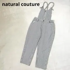 ナチュラルクチュール 2wayサロペット テーパードパンツ ストライプ Fのサムネイル