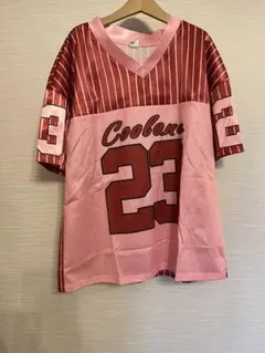 SHEIN ユニフォーム風カットソー M ピンク メッシュ素材　サイズ　12Ｙ