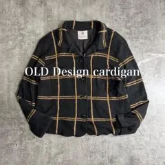 OLD Design cardigan 古着　ユニセックス　短丈　ショート丈