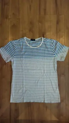 ナノ・ユニバース　ストライプ　グラデーション　半袖　Tシャツ