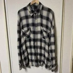 ZARA MAN ダメージ加工　長袖ネルシャツ Lサイズ