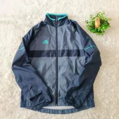 adidas アディダス　ジャンパー　 裏微起毛ナイロン　JKT XS　ネイビー