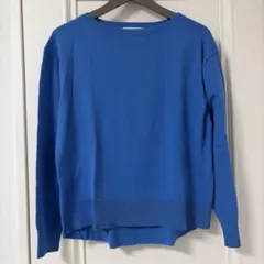 OPAQUE.CLIP ブルー長袖ニット 38/M