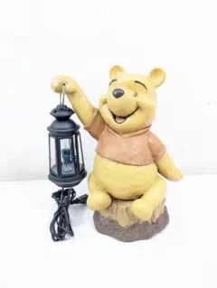 美品】プーさん 陶器 ライト 置物 インテリア 工芸品 美術品 A2662