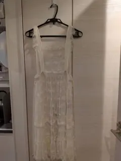 【新品未使用】しまみさ　2WAYレースワンピース　LL