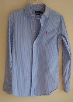 Polo Ralph Lauren 長袖シャツ 青ストライプ