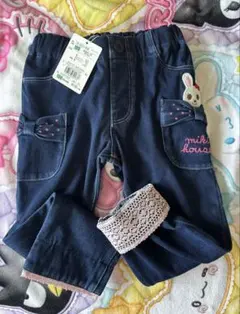 ミキハウス ウサギ刺繍デニムパンツ 100