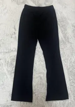 GU　リブスリット ストレートパンツ　ブラック　Mサイズ