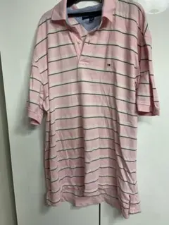 TOMMY HILFIGER ストライプポロシャツ XL/XG
