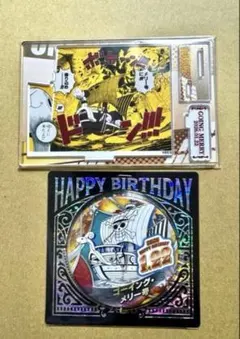 ONE PIECE バースデイ缶バッジ　名場面ジオラマフィギュア　メリー号