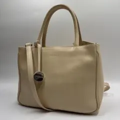 良品✨FURLA レザー 2WAY ハンドバッグ ショルダーバッグ ベージュのサムネイル