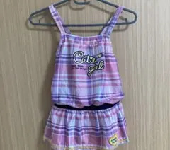 女の子　水着　ピンク　130