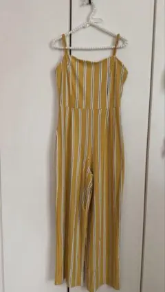 BERSHKAイエロー ストライプ ワイドレッグ ジャンプスーツのサムネイル