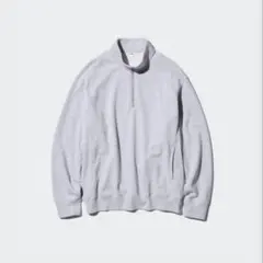 【UNIQLO】ハーフジップ トレーナー S オフホワイト 【新品タグ付き】