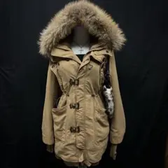 平成ギャル　y2k グランジ　ファー付き　モッズコート　ベージュ　SLY