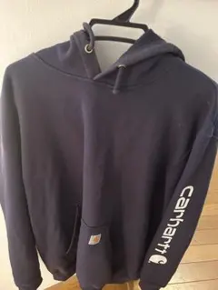 Carhartt ネイビー フード付きパーカー