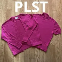 PLST ピンク アンサンブル カーディガン セーター