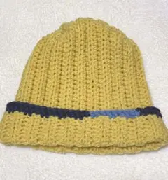 新品☆ハンドメイド　ニット帽　ミニオンイエロー