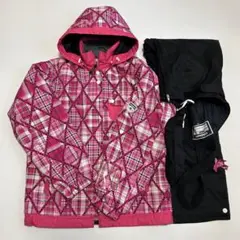 160㎝ GOLDWIN スキーウェア 上下セット サイズ調節可 ピンク