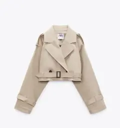 【ZARA】 クロップドトレンチコート セットアップ