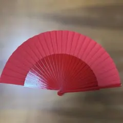 お値下げしました！フラメンコ 扇子 アバニコ 幅26.7cm 赤　ダンス用 舞台のサムネイル