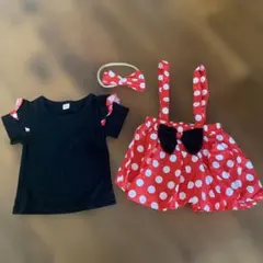 女の子 ベビー ミニー衣装 コスプレ 80cm 半袖
