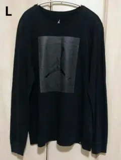 【NIKE】AIR JORDAN ジョーダン プリント長袖Tシャツ／黒（L）