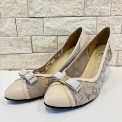 DIANA ダイアナ レースパンプス リボン 結婚式 23.5cmのサムネイル