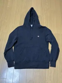Champion ブラック パーカー フード付き　M