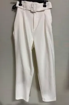 GRL スクエアバックルベルト付きテーパードパンツ[k8377t]