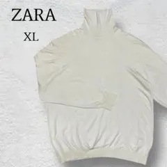 【SALE 限定 新品未使用】ZARA タートルネックニット XL ホワイトのサムネイル