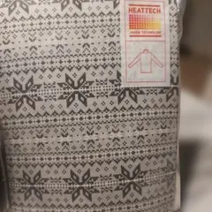 HEATTECH 雪の結晶柄 長袖Tシャツ Mサイズ グレー