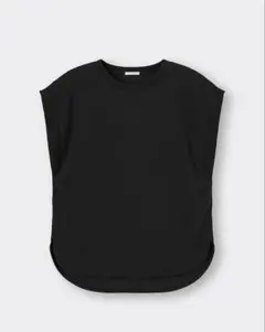 【美品】GU ドライフレンチスリーブチュニック ブラック