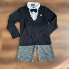 PAS DE ZELE 男の子フォーマル服 蝶ネクタイ付上下セット120㎝