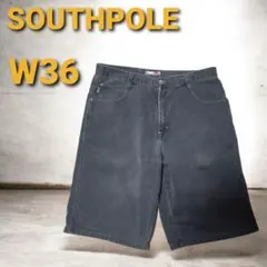 SOUTH POLE ブラック デニムショーツ W36のサムネイル