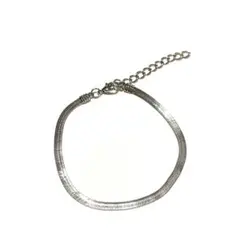 BR028 アレルギー対応 ステンレス スネイクチェーン シルバー ブレスレット