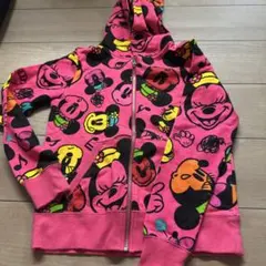 ミッキー ミニー柄 フード付きパーカー 150値下げ