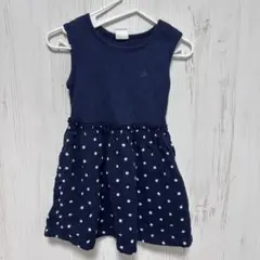 babyGap ノースリーブ ワンピース ドット柄 ネイビーのサムネイル