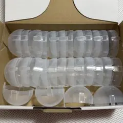 ガチャガチャ　カプセル空　ノンセパレートタイプ　14個　白系