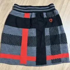 PEARLYGATES パーリーゲイツ ゴルフスカート チェック柄 ニット 冬