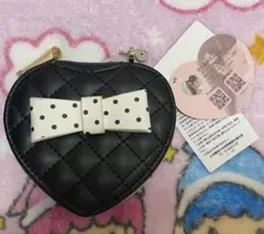 しまむら 青木美沙子 ハートポーチチャーム ブラック