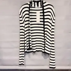 新品 未使用 白タグ MaxMara ストライプ カーディガン マックスマーラ