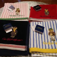 11,ポロ ラルフ・ローレン タオルハンカチ 4枚セット