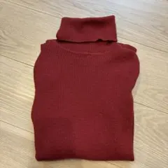 メリノリブタートルネックセーター Mサイズ RED
