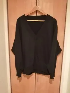 FREAK'S STOREフリークスストア 黒Vネックトレーナー　スウェット　F