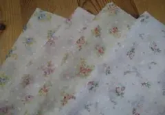 花柄 薄手 生地 パッチワーク 4枚セット