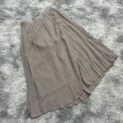 美品☆GU　プリーツスカート　ロング　マキシ　Aライン　ウエストゴム　L