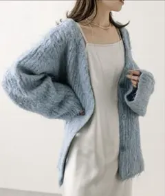 mystic ウール混シャギーカーディガン 冬